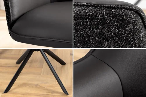 Otočné jedálenské kreslo 2 ks KEUS Dekorhome