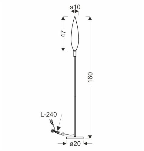 Lampa podłogowa Nordic szara szklany klosz dymiony nowoczesna metalowa