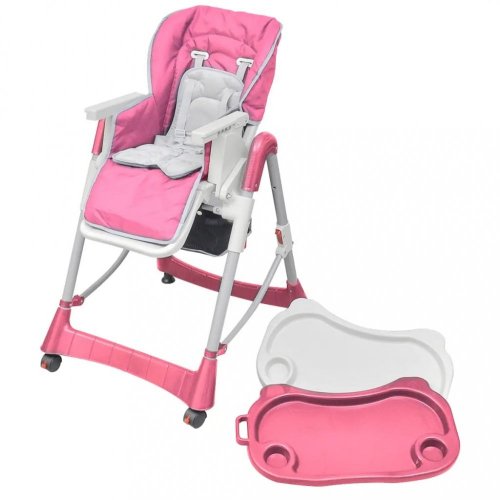 Dětská jídelní židlička Deluxe Dekorhome - BAREVNÁ VARIANTA: Růžová