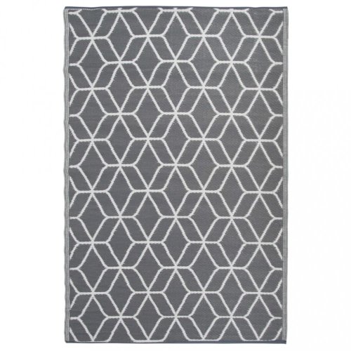 Vonkajší koberec 121x180 cm Dekorhome - BAREVNÁ VARIANTA: Vzor grafika sivá / biela