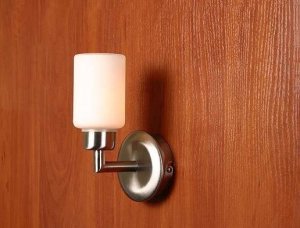 Nástenná lampa do kúpeľne matný nikel 40W G9 sklenené tienidlo zrkadlo