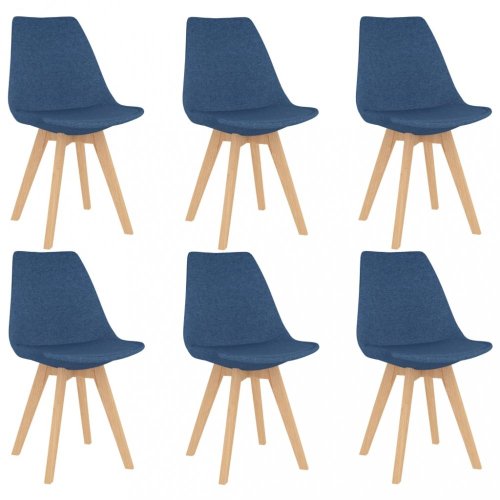 Jídelní set 6+1 buk / látka / plast Dekorhome