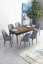 Extendable Dining Table & Chairs Set (7 Pieces) Han - Baroque, Grey