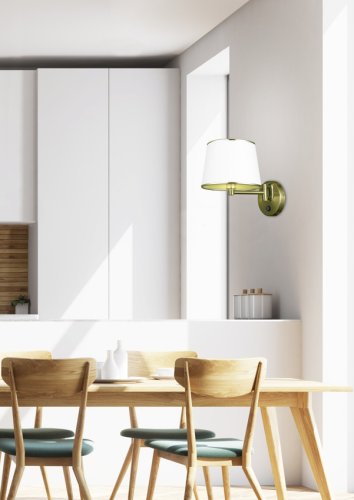 Patinovaná nastaviteľná nástenná lampa s vypínačom Ibis