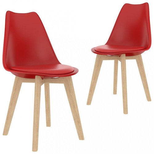 Jídelní židle 2 ks plast / umělá kůže / buk Dekorhome - BAREVNÁ VARIANTA: Žlutá