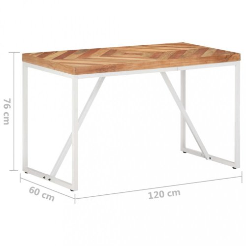 Jídelní stůl hnědá / bílá Dekorhome - ROZMĚR: 160x70x76 cm