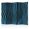Paraván - Zebra pattern (turquoise) [Room Dividers]