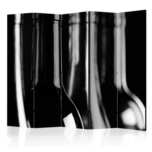 Paraván Wine Bottles Dekorhome - ROZMĚR: 225x172 cm (5-dílný)