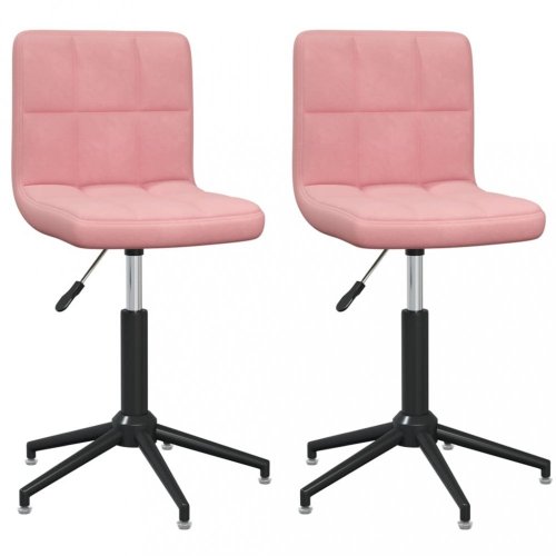 Otočná jedálenská stolička 2 ks zamat / kov Dekorhome - BAREVNÁ VARIANTA: Ružová