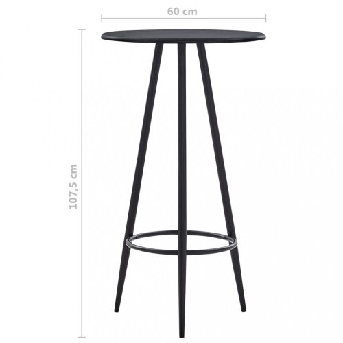 Barový stôl Ø 60cm Dekorhome - BAREVNÁ VARIANTA: Čierna