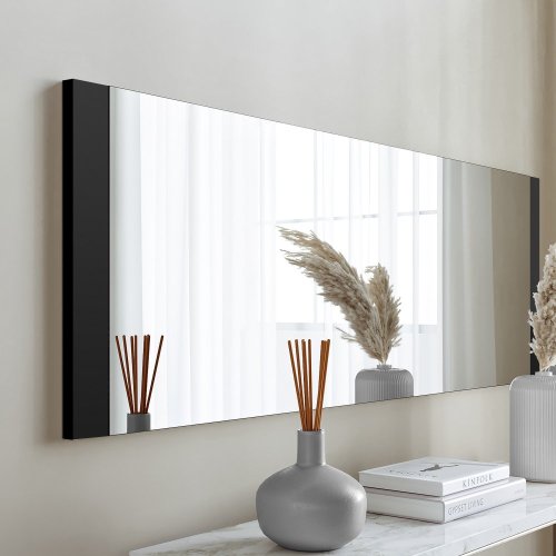 Zrkadlo Boy Aynası Dekoratif Basic Siyah 40x120