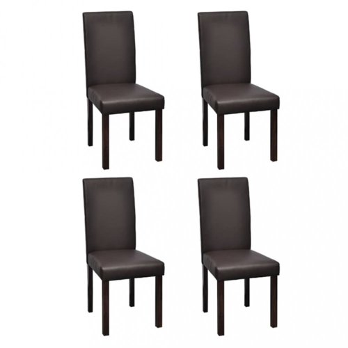Jídelní židle 4 ks umělá kůže / dřevo Dekorhome - BAREVNÁ VARIANTA: Černá