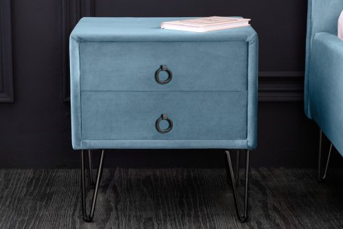Noční stolek IMAS Dekorhome - BAREVNÁ VARIANTA: Modrá