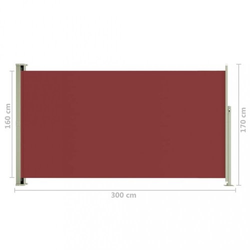 Zatahovací boční markýza 170x300 cm Dekorhome - BAREVNÁ VARIANTA: Červená