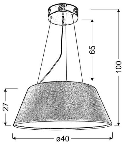Stropní lampa Gusto kulatá 19W LED černá