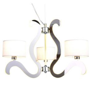 Závěsná lampa chrom 3xE14 + LED Ambrosia