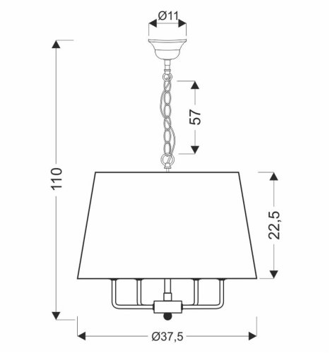 Závěsná lampa Pasteri matně černá 4x40W e14 béžové stínidlo