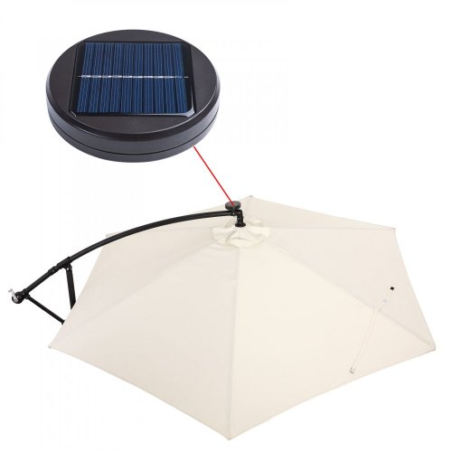 Závěsný slunečník s LED světlem Ø 330 cm Dekorhome