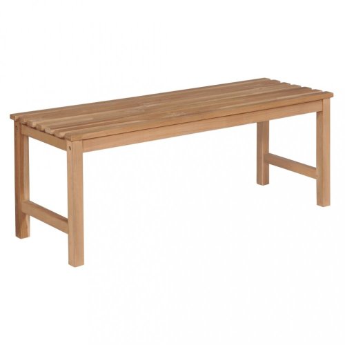 Zahradní lavice  teak / látka Dekorhome