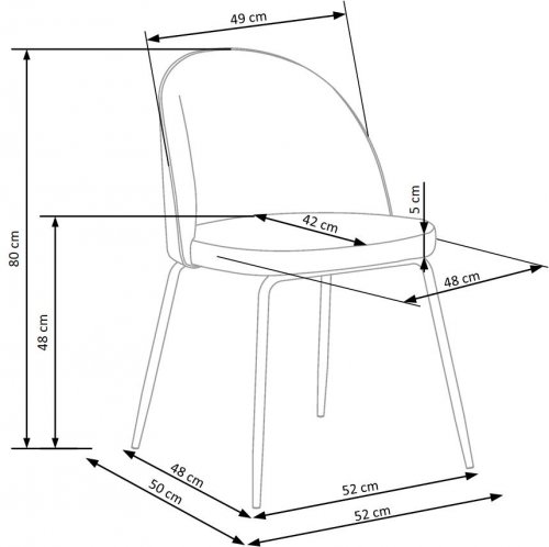 Jídelní židle K314 - BAREVNÁ VARIANTA: Zelená