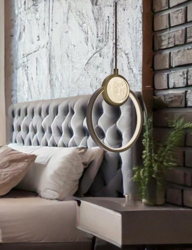 Závesná lampa LACRIMA 20cm čierna 15W LED 3000K biely kryt