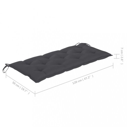 Zahradní lavice s poduškou 120 cm Dekorhome