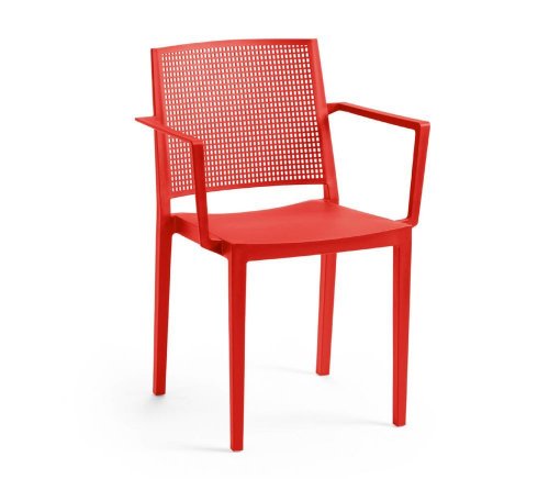 Jedálenská stolička GRID ARMCHAIR - BAREVNÁ VARIANTA: Červená