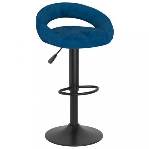Barová stolička zamat / kov Dekorhome - BAREVNÁ VARIANTA: Modrá