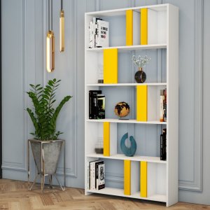 Knihovna Lima - White, Yellow
