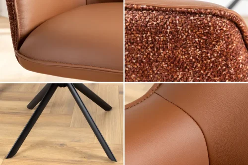 Otočné jedálenské kreslo 2 ks KEUS Dekorhome