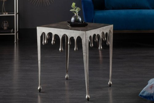 Odkládací stolek MEDUSA L Dekorhome - BAREVNÁ VARIANTA: Stříbrná