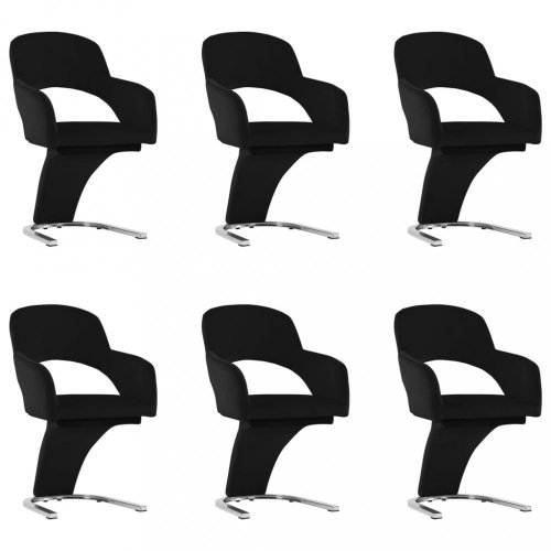 Jídelní židle 6 ks samet / chrom Dekorhome - BAREVNÁ VARIANTA: Žlutá