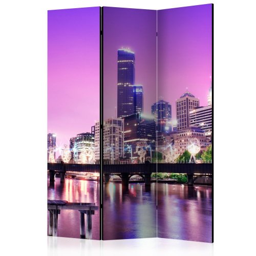 Paraván Purple Melbourne Dekorhome - ROZMER: 135x172 cm (3-dielny)