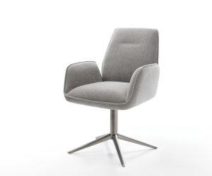 Jídelní židle Zoa-Flex strukturovaná látka Měkký šedá křížová