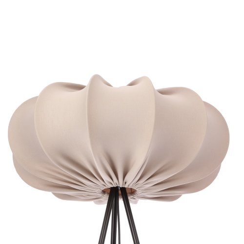Stojacia lampa CAFEE’ s béžovým tienidlom na frappé 52 cm – škandinávska stojaca lampa E27