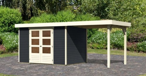 Dřevěný zahradní domek ASKOLA 4 s přístavkem 240 Dekorhome