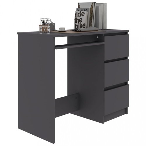 Písací stôl so zásuvkami 90x45 cm Dekorhome - BAREVNÁ VARIANTA: Čierna