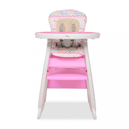 Dětská jídelní židlička 3v1 se stolkem Dekorhome - BAREVNÁ VARIANTA: Růžová
