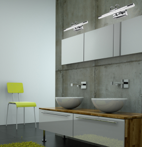 Nástenná lampa do kúpeľne chrómová LED 7W 6500K nastaviteľná Gizel