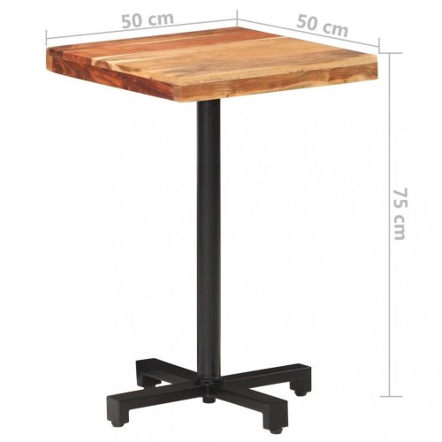 Bistro stůl na kolečkách Dekorhome - ROZMĚR: 50x50x75 cm