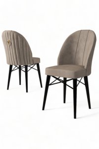 Súprava stoličiek (4 kusy) Ritim - Cappuccino, Black
