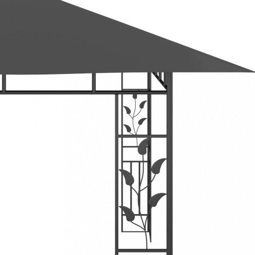 Záhradný altánok s moskytiérou a LED reťazami 4x3 m Dekorhome - BAREVNÁ VARIANTA: Krémová