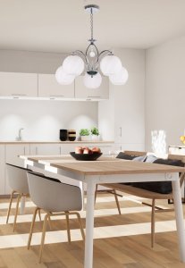 Závesná lampa Alyson 5x40W e27 biela