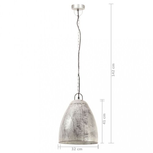 Závěsná lampa stříbrný kov Dekorhome - PRŮMĚR: 42 cm