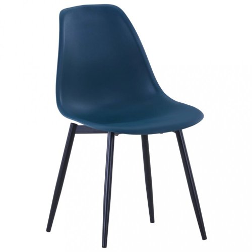 Jídelní židle 6 ks plast / kov Dekorhome - BAREVNÁ VARIANTA: Červená