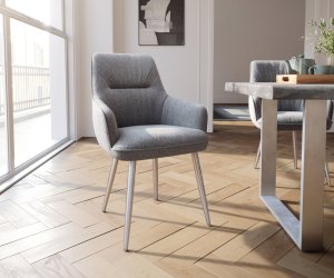 Jedálenská stolička Zelia-Flex s podrúčkami s kužeľovou základňou