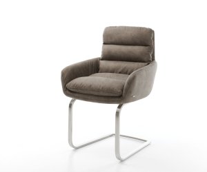Jedálenská stolička Abelia-Flex s podrúčkami taupe vintage konzolová
