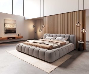 Čalúnená posteľ Cutio 180x200 cm mikrovlákno sivá