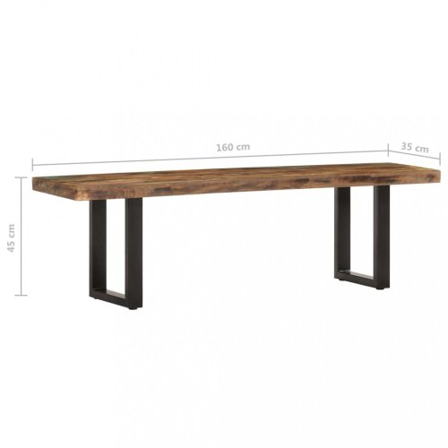 Lavice masivní recyklované dřevo / ocel Dekorhome