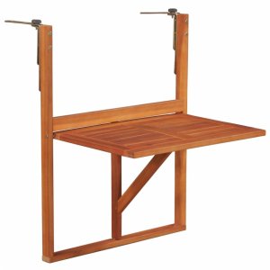 Závesný balkónový stolík z akáciového dreva Dekorhome